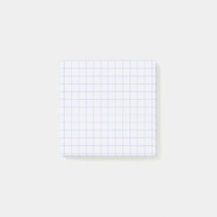 Pale Blue Chequered Pattern Soft Grid Design Post-it Notes