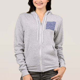 Pale Blue Cobbled Patchwork Terrazo Pattern Hoodie