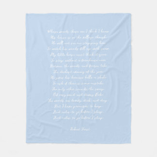 Pale Blue Custom Poem Song Lyric Quote  Fleece Blanket