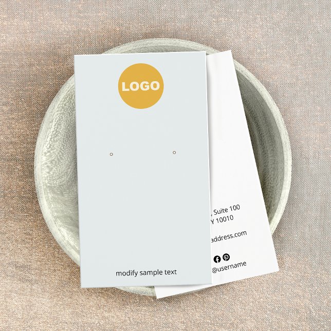 PaLe Blue Customize With Your Logo  Earring (Creator Uploaded)