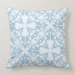 Pale Blue Damask Cushion