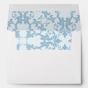 Pale Blue Damask Envelope