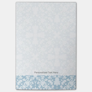 Pale Blue Damask Post-it Notes