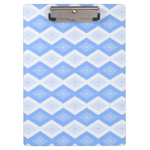 Pale blue diamond pattern clipboard
