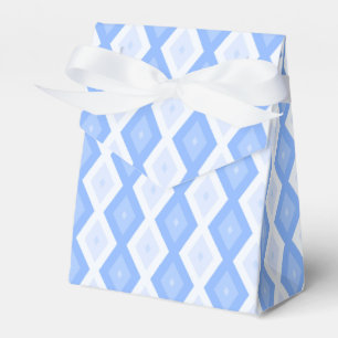 Pale blue diamond pattern favour box