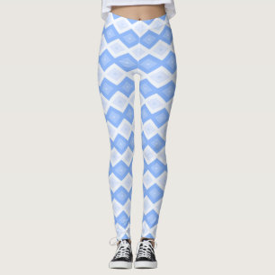 Pale blue diamond pattern leggings