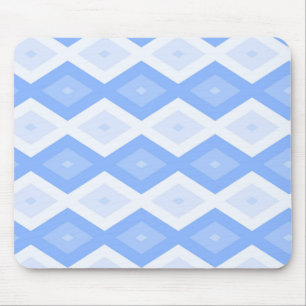 Pale blue diamond pattern mouse pad