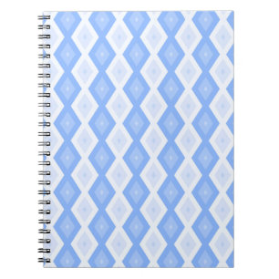Pale blue diamond pattern notebook