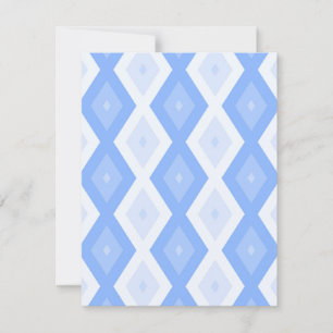Pale blue diamond pattern RSVP card