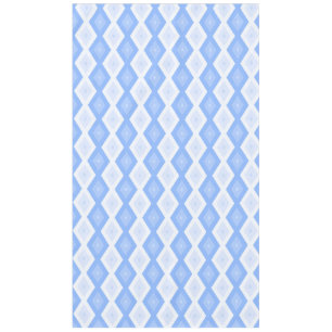 Pale blue diamond pattern tablecloth