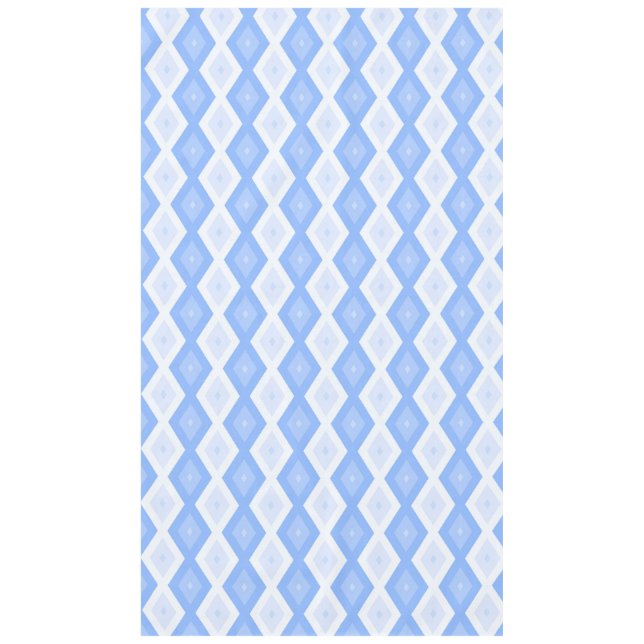 Pale blue diamond pattern tablecloth (Front)