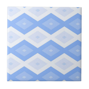 Pale blue diamond pattern tile
