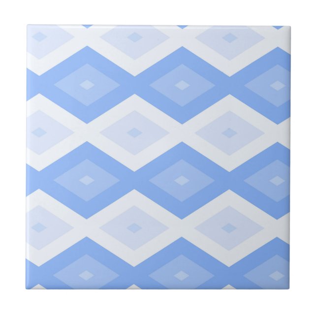 Pale blue diamond pattern tile (Front)