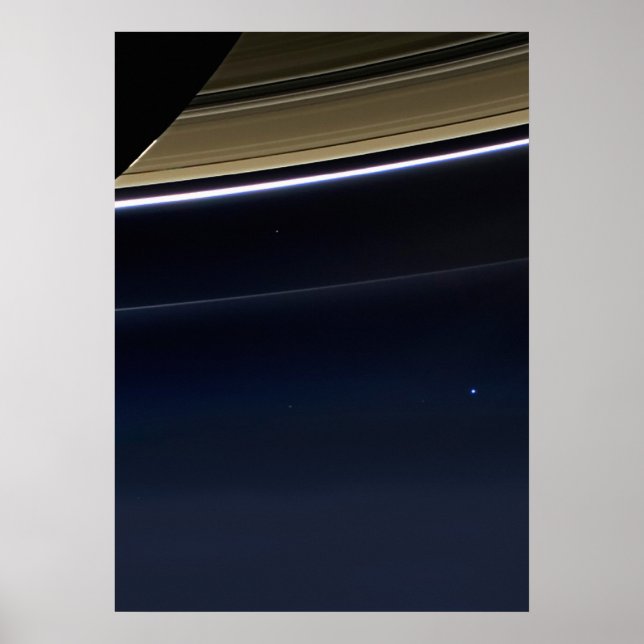 Pale Blue Dot — Cassini Poster (Front)