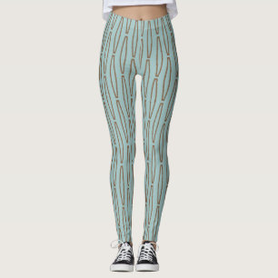 Pale Blue Geometric Repeat  Leggings