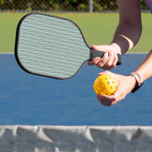 Pale Blue Geometric Repeat Pickleball Paddle