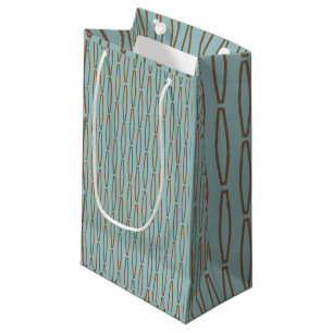 Pale Blue Geometric Repeat Small Gift Bag