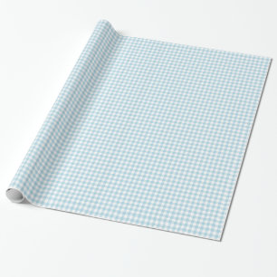Pale Blue Gingham Wrapping Paper