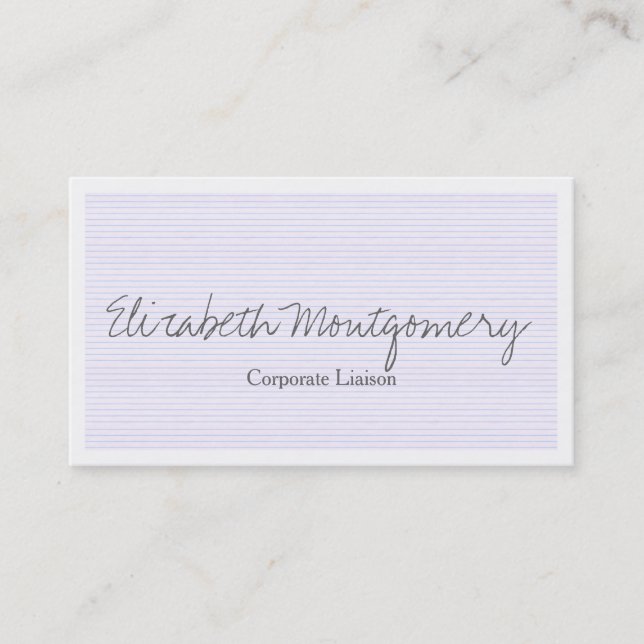 Pale Blue Modern Professional Business Card (Front)