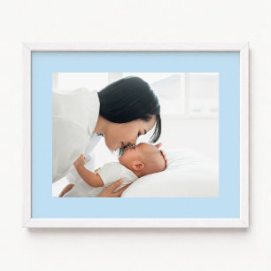 Pale Blue New Baby Boy Photo Poster