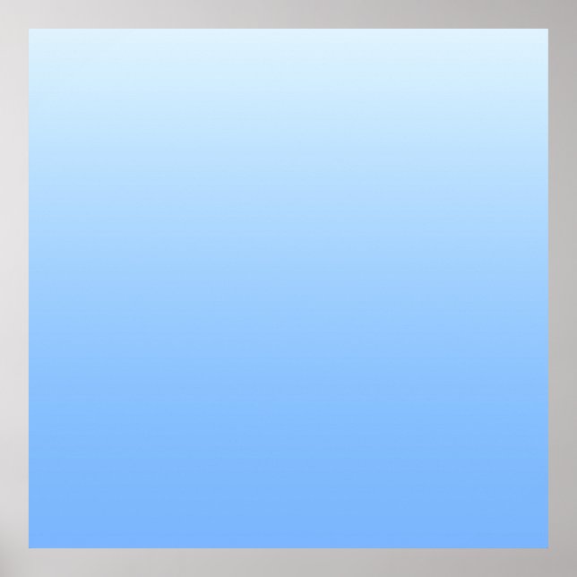 Pale blue ombre background poster (Front)