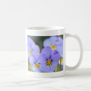 Pale Blue Pansies Coffee Mug