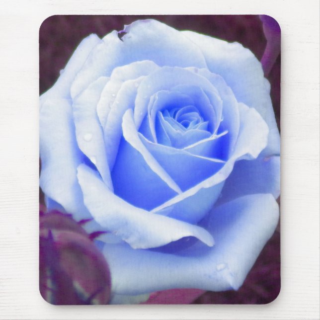 Pale Blue Rose Mouse pad (Front)