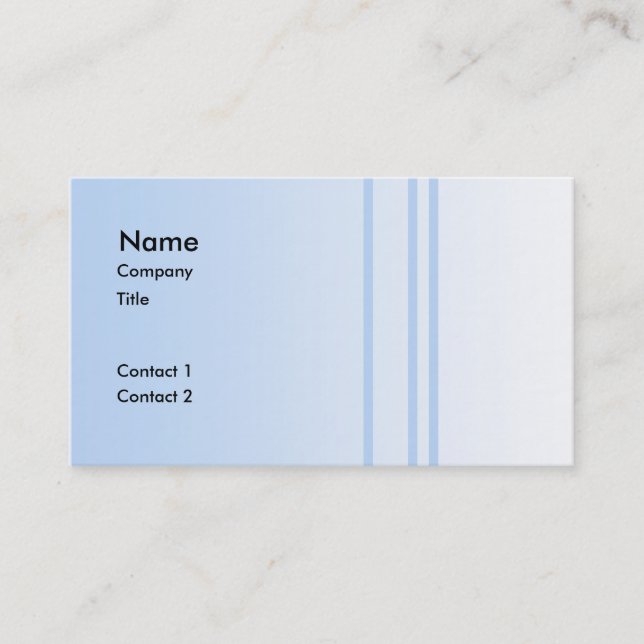 Pale Blue Simple Elegant Design. Business Card (Front)