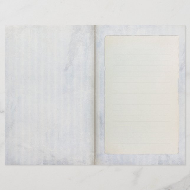 Pale Blue Striped Shabby Scrapbook Paper (Front)