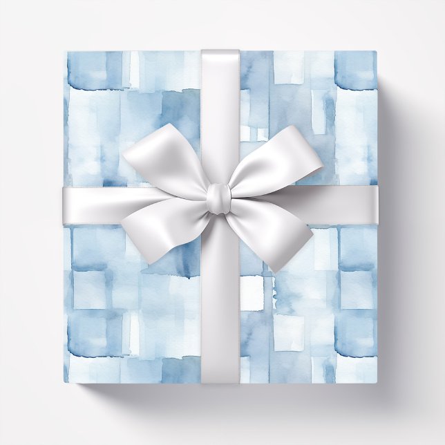 Pale Blue Watercolor Abstract  Wrapping Paper (Creator Uploaded)