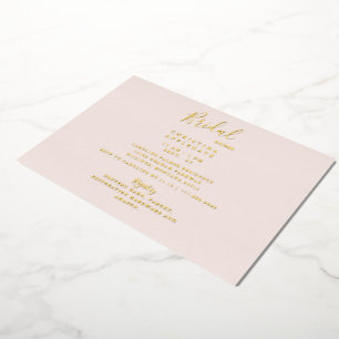 Pale Blush Gold Foil Bridal Shower 