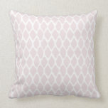 Pale Blush Pink and White Ogee Patterned Pillow<br><div class="desc">A chic and modern white and pink ogee pattern make these accent pillows a great detail for your mod pad.</div>