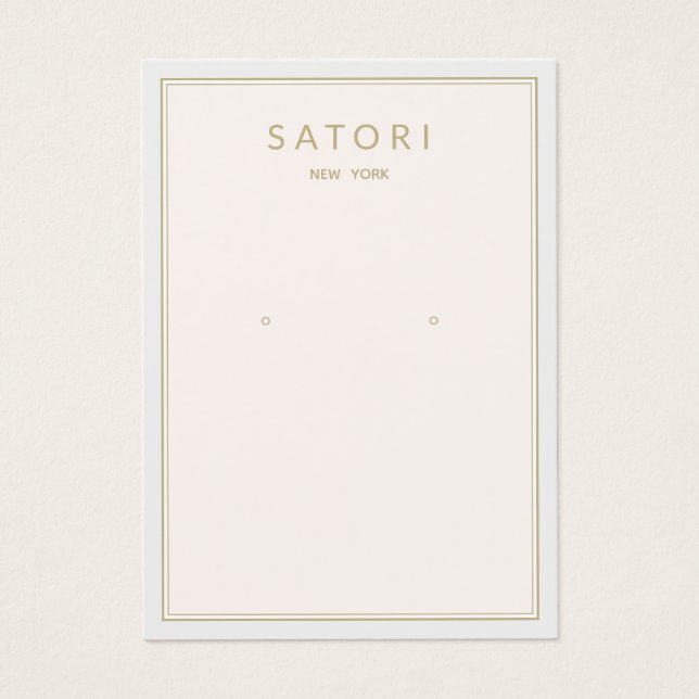 Pale Blush Pink Border Earring Jewellery Display (Front)