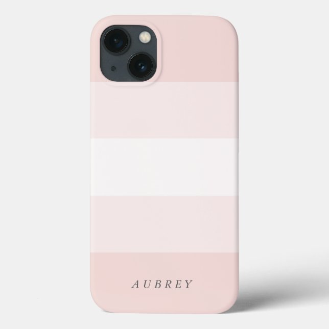 Pale Blush Pink Gradient Colorblock Case-Mate iPhone Case (Back)
