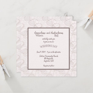 Pale Burgundy Abstract Invitation
