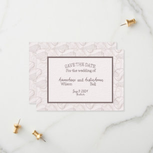 Pale Burgundy Abstract Wedding Save The Date
