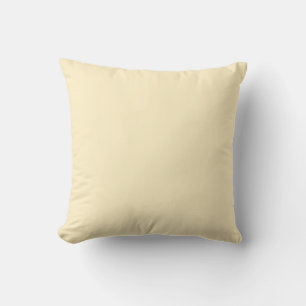 Pale Buttercup Yellow Solid Colour Cushion