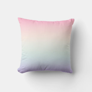 Pale colourful gradient background cushion