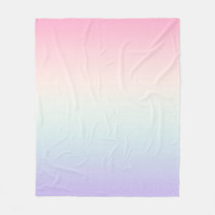Pale colourful gradient background fleece blanket