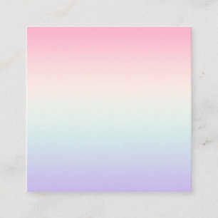 Pale colourful gradient background square business card
