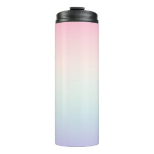 Pale colourful gradient background thermal tumbler