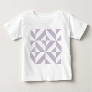 Pale Cool Grape Geometric Deco Cube Pattern Baby T-Shirt