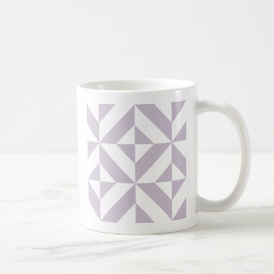 Pale Cool Grape Geometric Deco Cube Pattern Coffee Mug