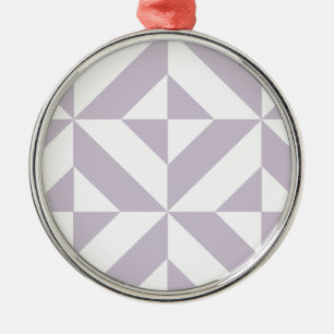 Pale Cool Grape Geometric Deco Cube Pattern Metal Tree Decoration