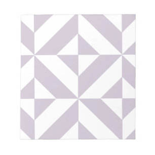 Pale Cool Grape Geometric Deco Cube Pattern Notepad
