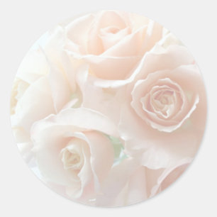 pale coral roses stickers