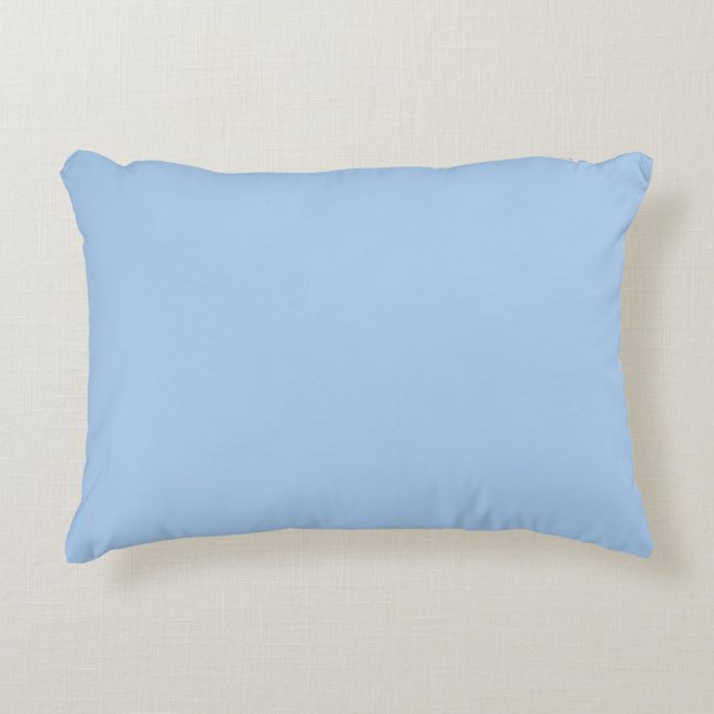 Pale Cornflower Blue Solid Colour Decorative Cushion (Front)