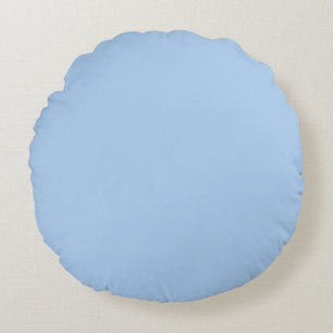 Pale Cornflower Blue Solid Colour Round Cushion