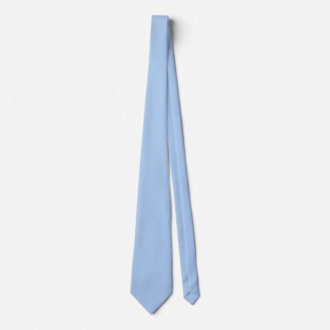 Pale Cornflower Blue Solid Colour Tie (Front)