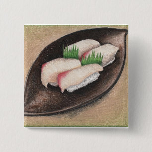 Pale Fish, Brown Plate button